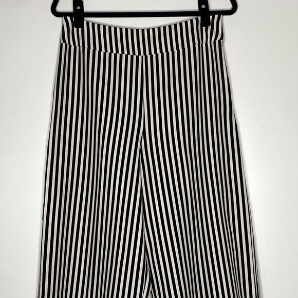 New Express Striped High Rise Wide Leg Culotte Pant Women's Size 10 - Picture 7 of 12